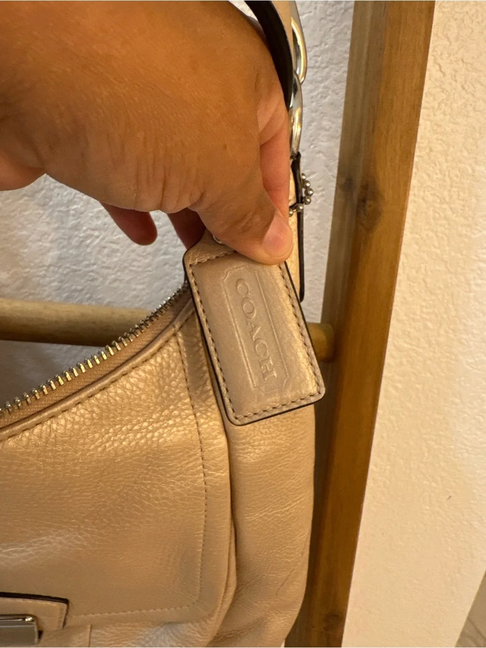 Coach Kristen Hobo Leather Shoulder Bag Champagne Buttery Soft Collection 2012